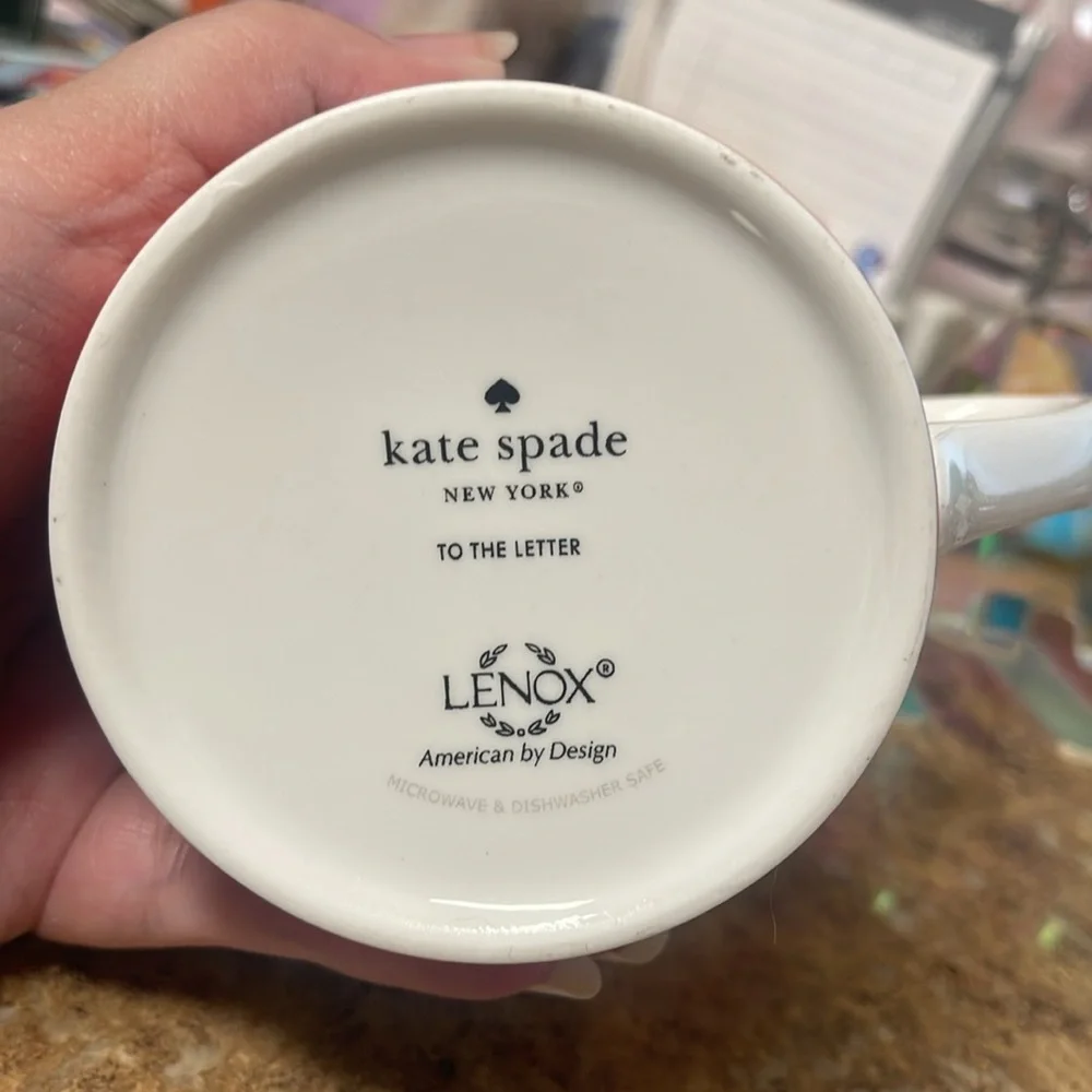 Kate Spade To The Letter Monogram Mug